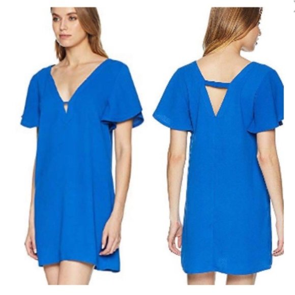 Jack by BB Dakota Small True Blue Short Sleeve Mini Dress NWT - Picture 1 of 1